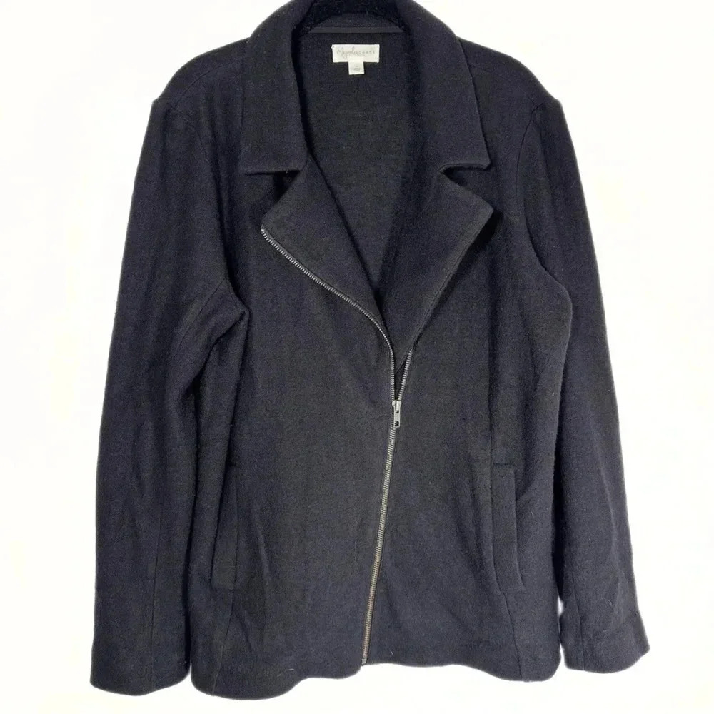 Magnolia Grace Women’s Motto Jacket‎ Size Large Black Wool Office Night Out